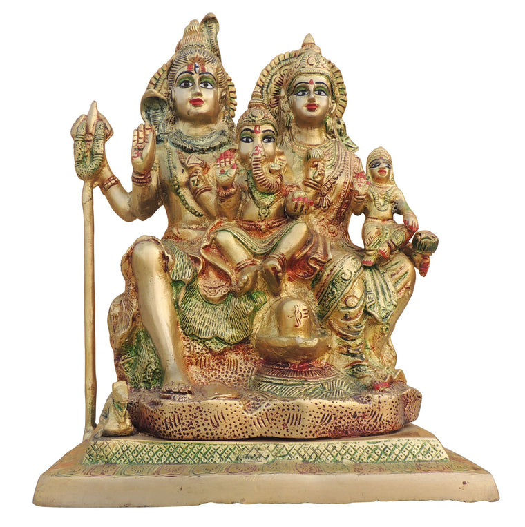 Brass Shiv Parivar Idol | Shiv Family Murti