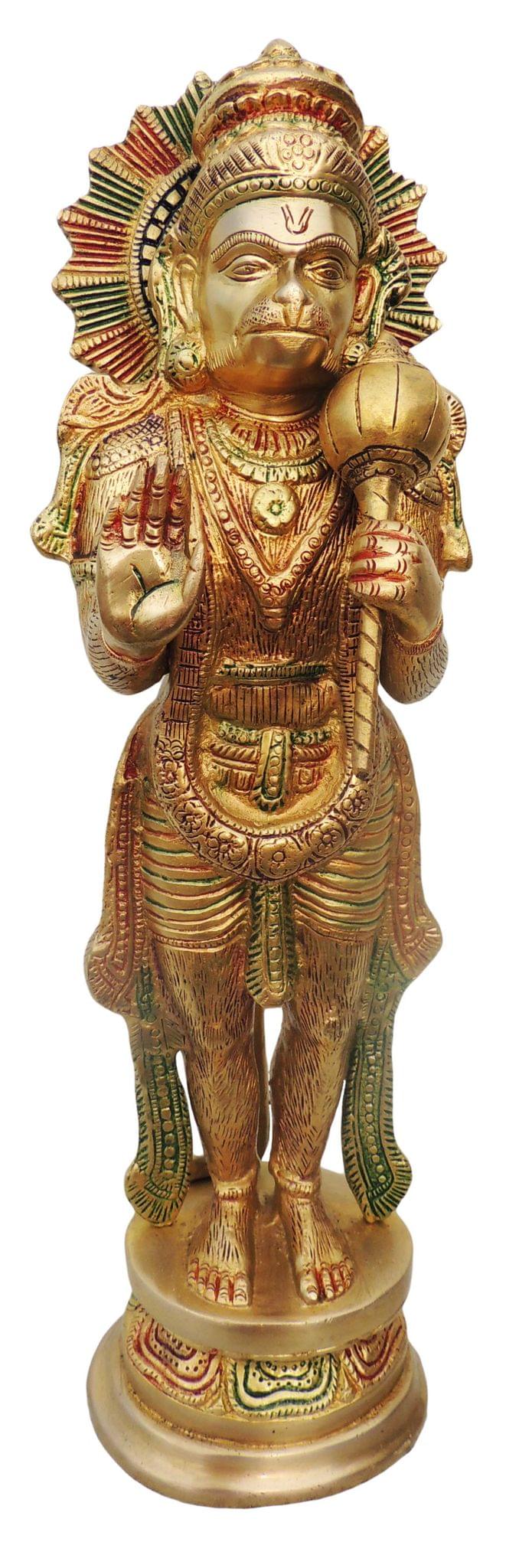 Brass Hanuman Ji Standing God Idol Statue