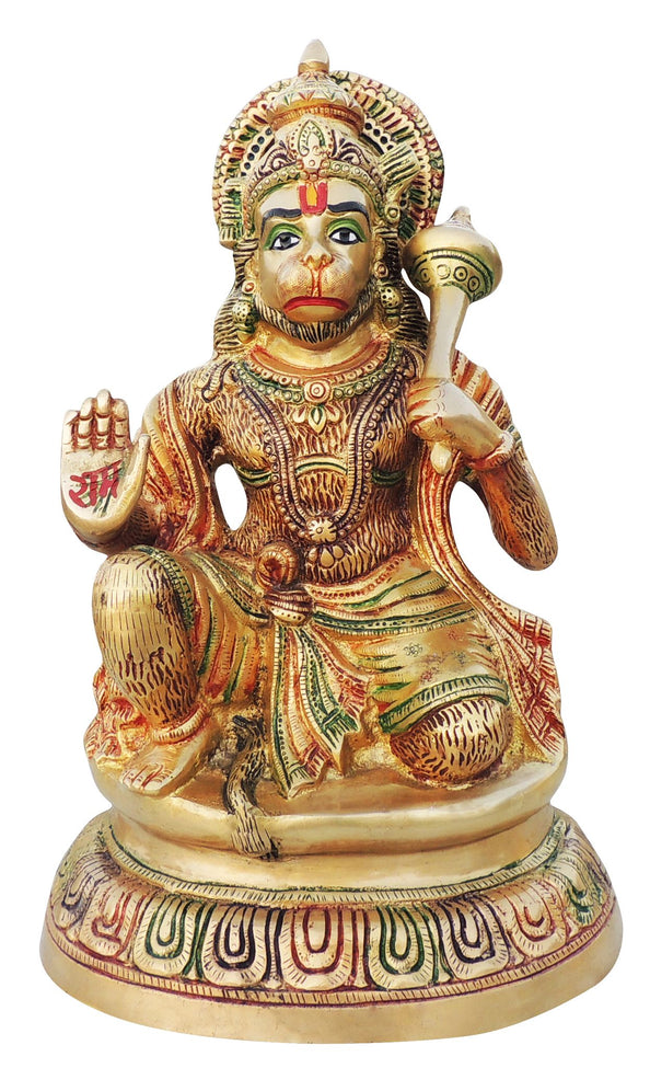 Brass Standing Hanuman Ji Statue