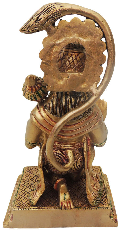 Brass Sitting Hanumna Ji Statue