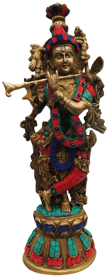 Brass Krishna Statue