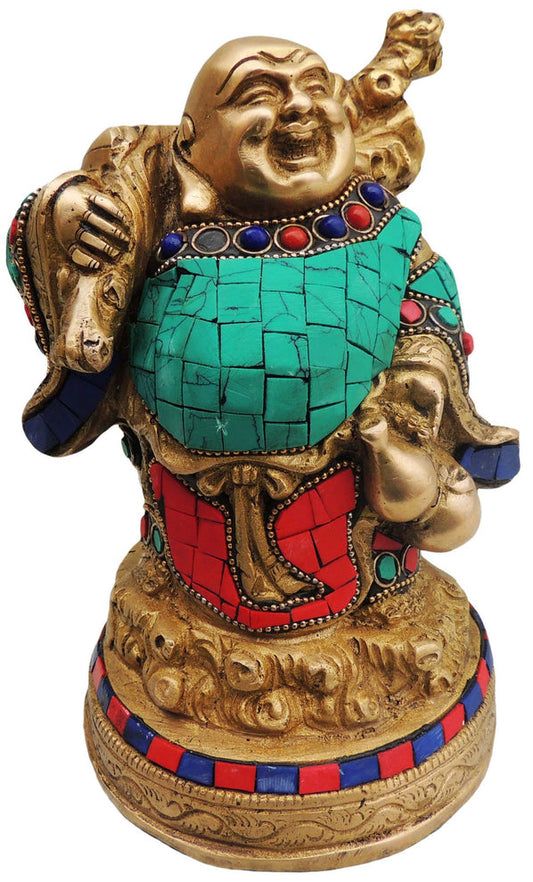 Brass Laughing Buddha Statue