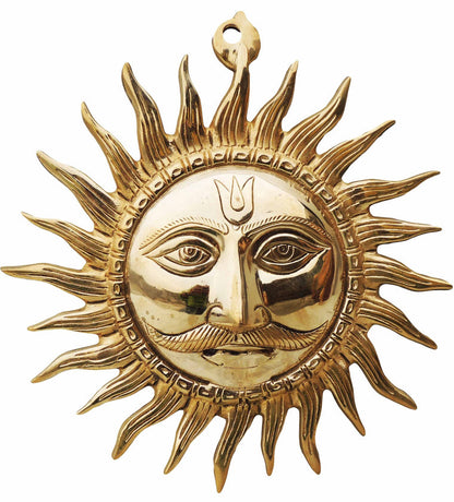 Brass Wall Hanging Sun Statue