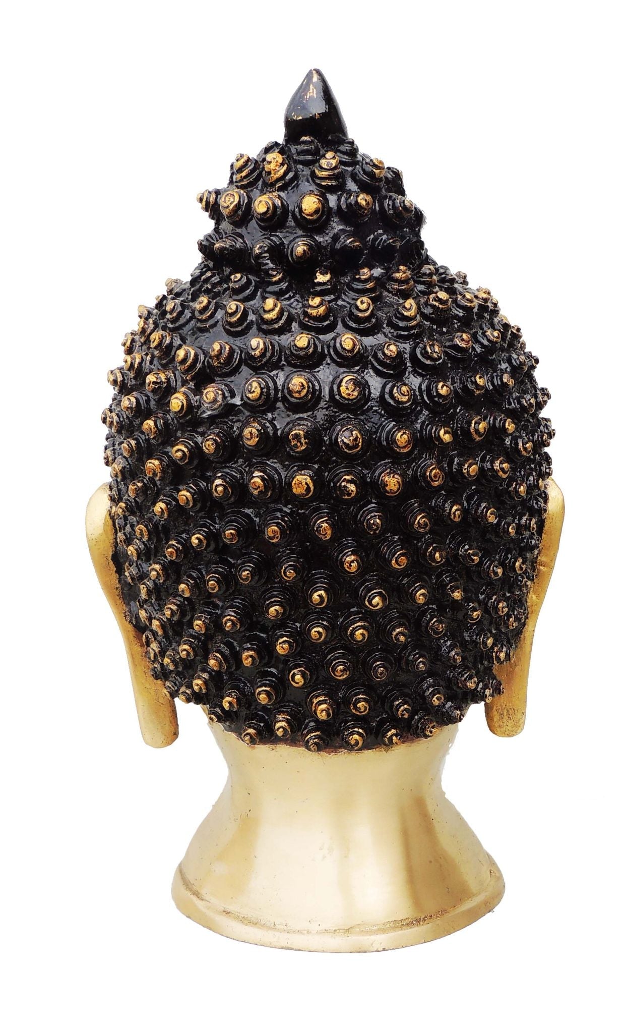 Brass Budha Head Statue Antique Finish