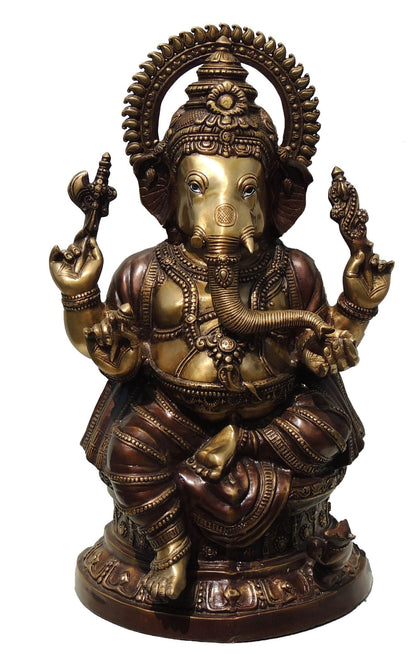 Brass Ganesh Ji Antique Statue