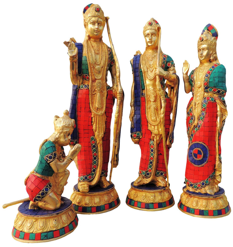 Brass Ram Darbar God Statue