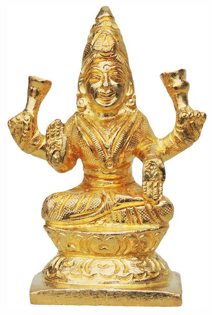 Brass Laxmi Ji Golden Goddess Idol Statue