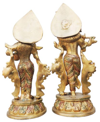 Brass Radha Krishna God Idol Statue