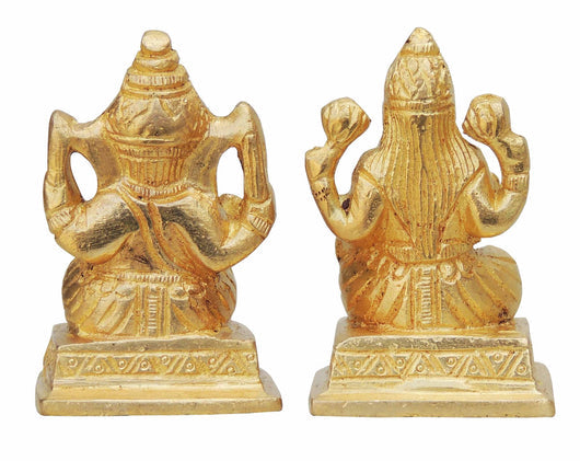 Brass Laxmi Ganesh Pair God Idol Statue