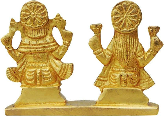 Brass Laxmi Ganesh One Same Base God Idol