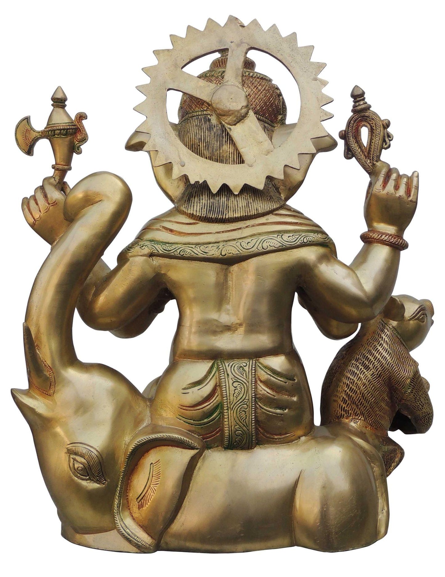 Brass Ganesh Ji Big With Elephant Statue