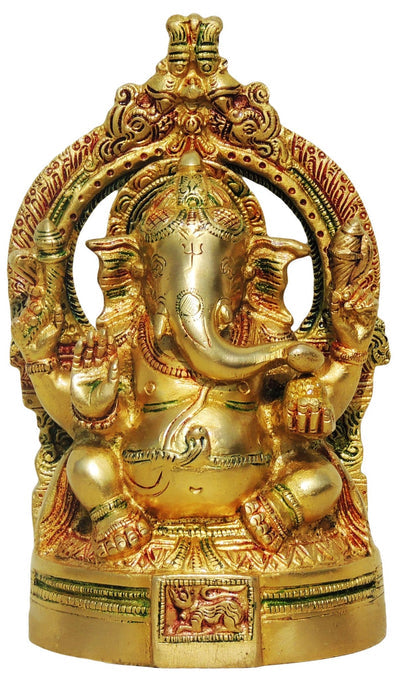 Brass Ganesh With Frame Statue