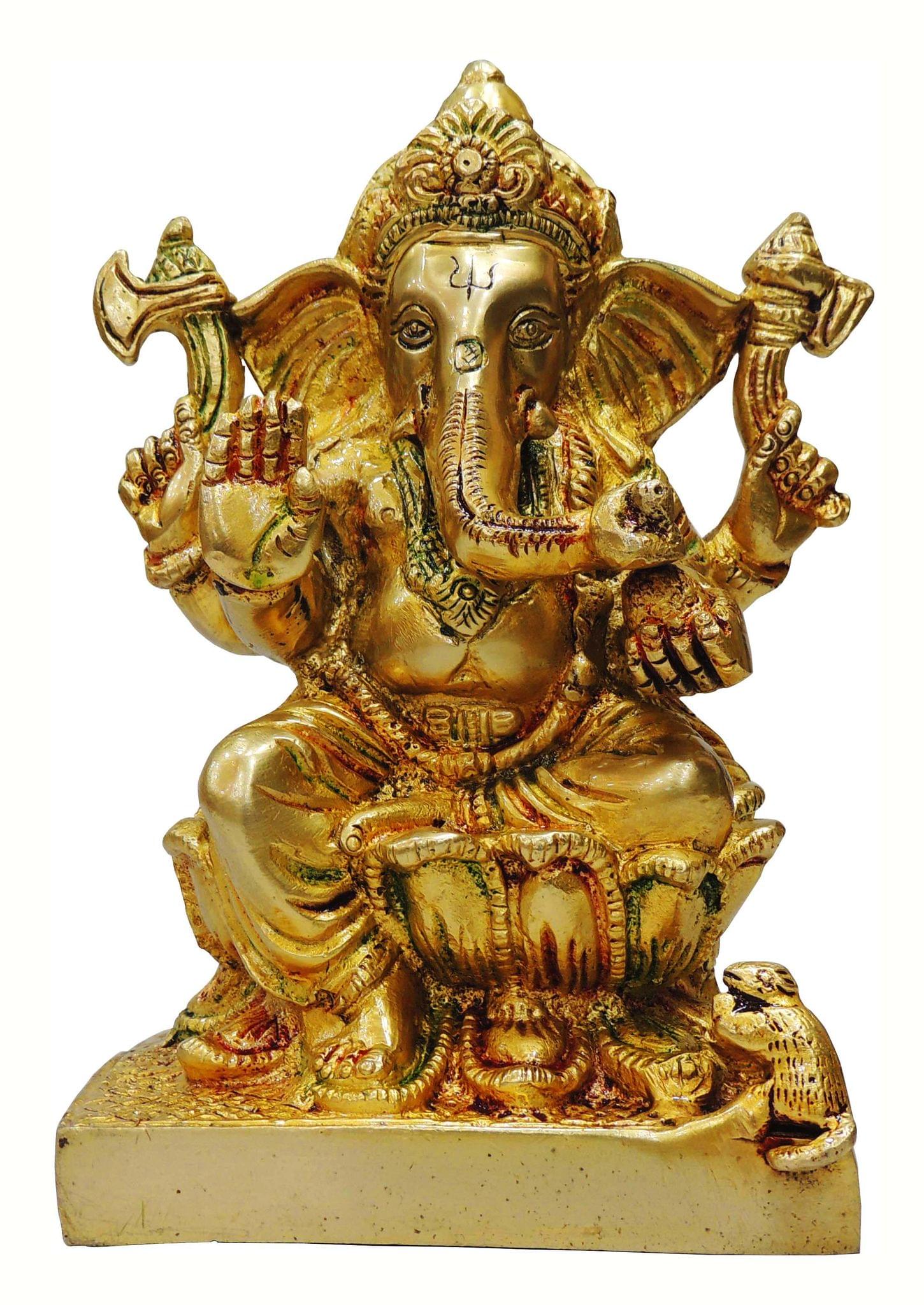 Brass Ganesh Ji God Idol Statue