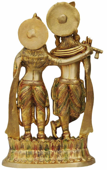 Brass Radha Krishna Statue