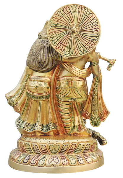 Brass Radha Krishna Statue