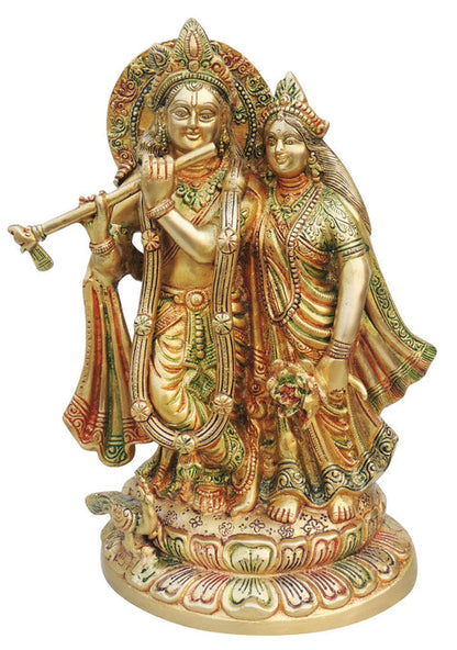 Brass Radha Krishna Statue