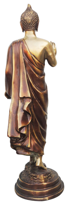 Brass Standing Budha Statue