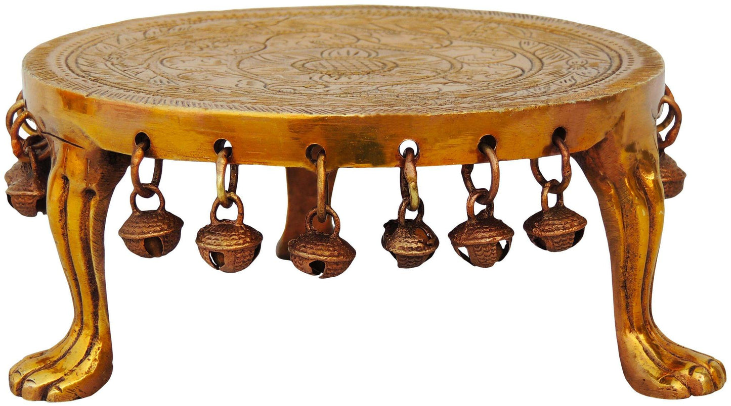 Brass Chowki | Brass Stool For God Idol