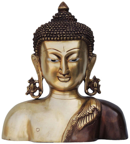 Brass Budha Head Antique Statue