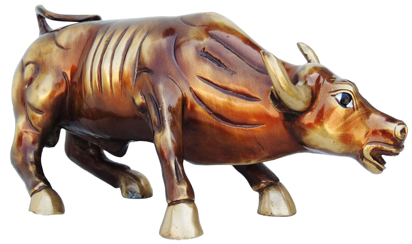 Brass Bull Small Statue