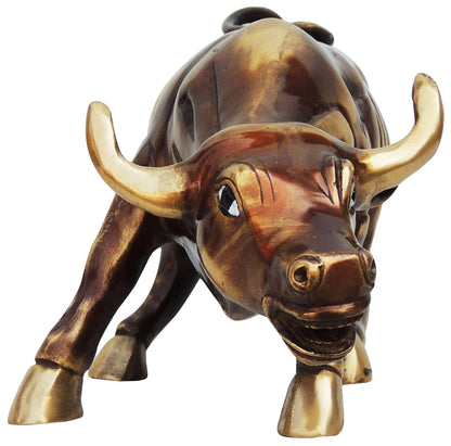 Brass Bull Idol Medium With Antique Finish