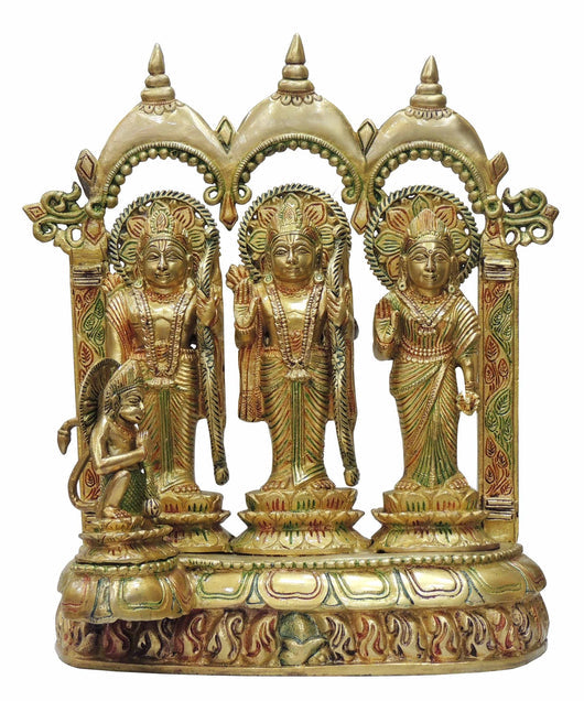 Brass Ram Darbar God Idol Statue