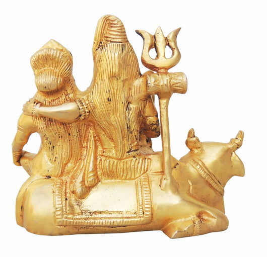 Brass Shiv Parivar With Nandi Statue