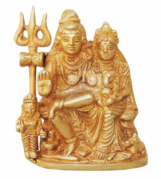 Brass Shiv Parivar Idol Statue