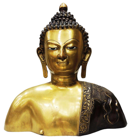 Brass Buddha Head Statue