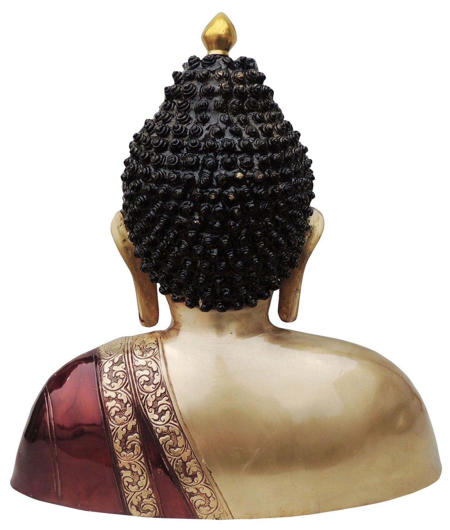 Brass Buddha Head And Chest Statue