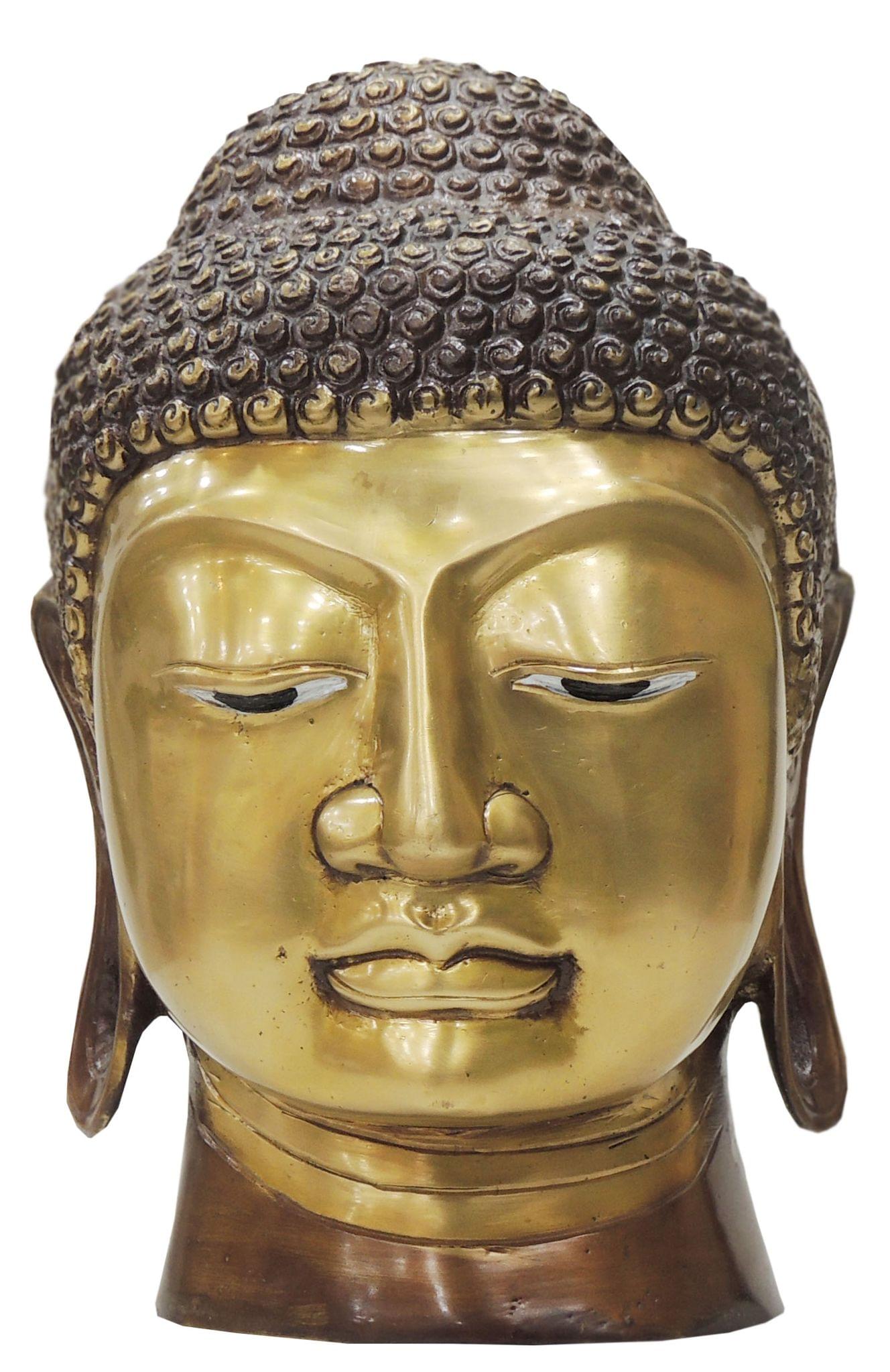 Brass Buddha Head Statue