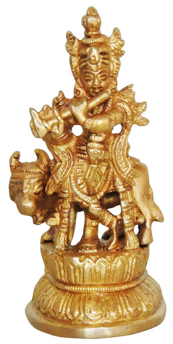 Brass Krishan Ji God Idol Statue