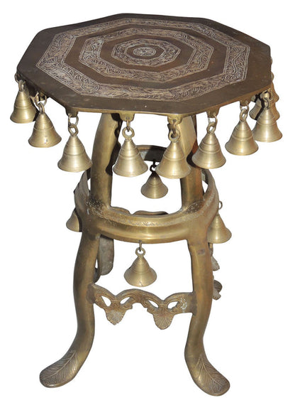 Brass Stool With Bell For God Idol