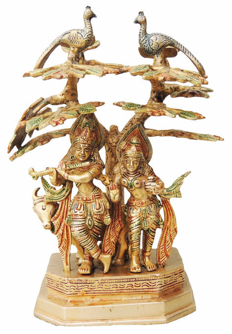 Brass Radha Krishna Tree