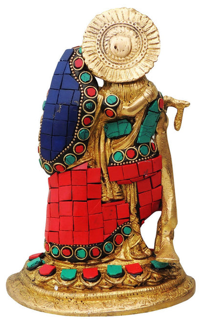 Brass Radha Krishna Idol Statue