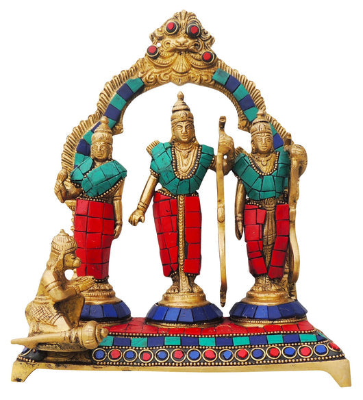 Brass Ram Darbar Stone God Idol Statue