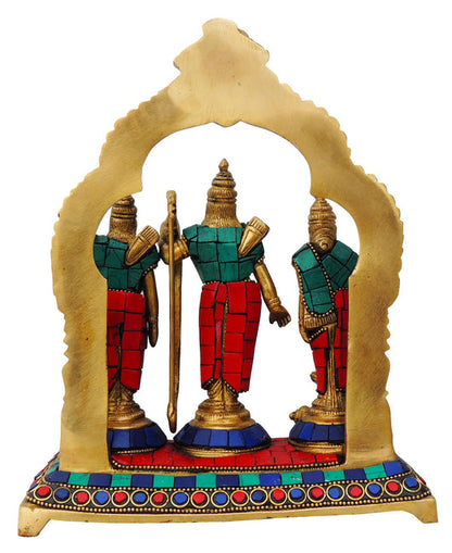 Brass Ram Darbar Stone God Idol Statue