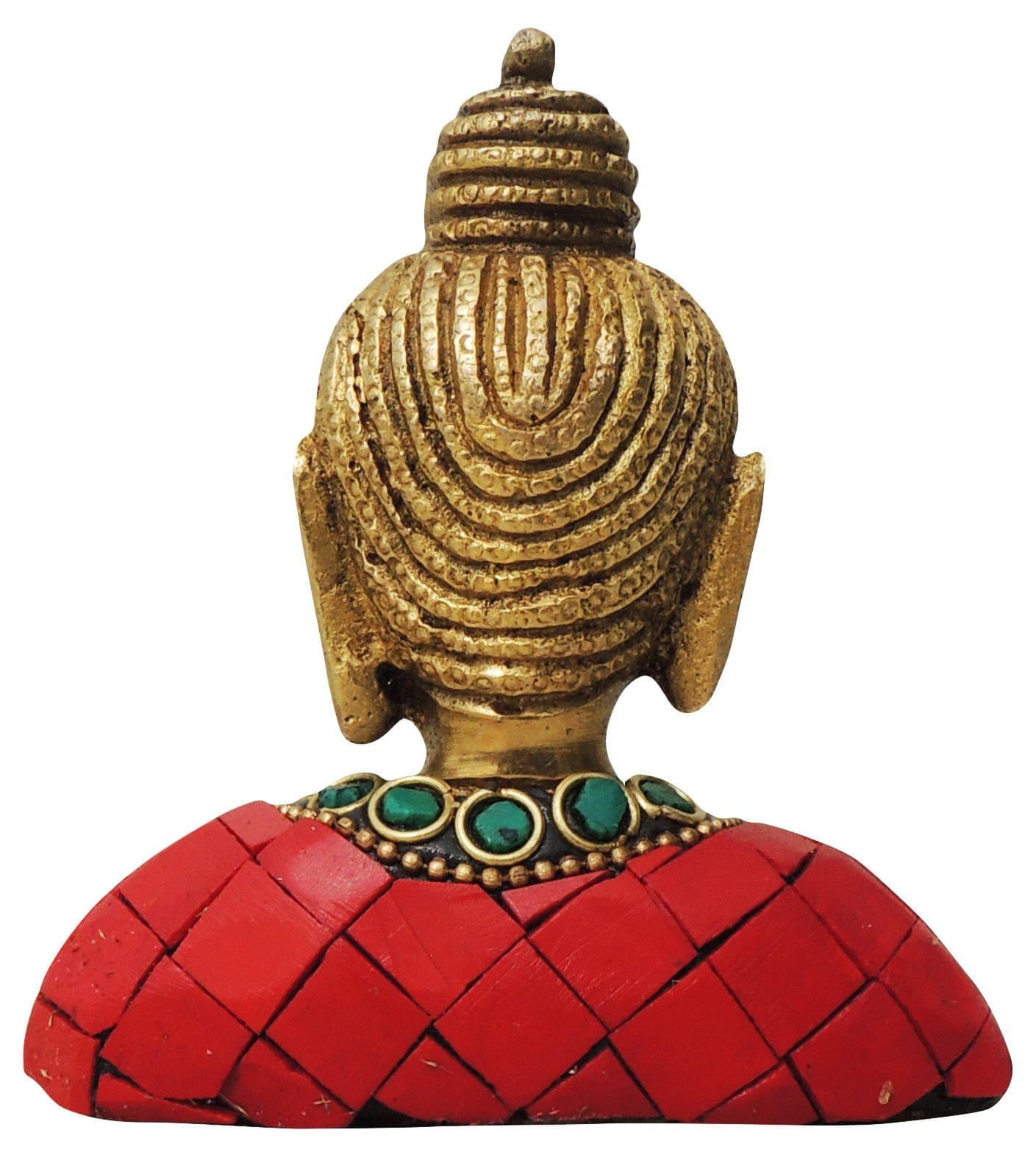 Brass Buddha Face Statue