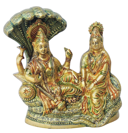 Brass Vishnu Laxmi With Shesnag Statue