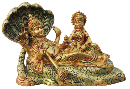 Brass Vishnu Laxmi With Shesnag Statue