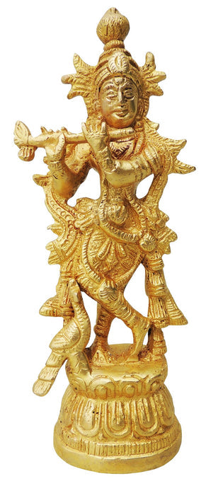 Brass Krishna Normal Statue