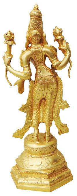 Brass Laxmin Standing Statue