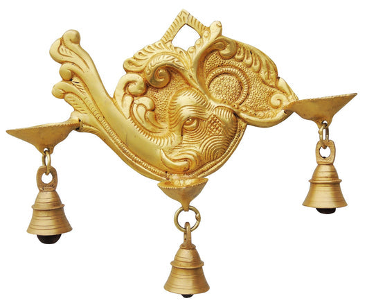 Brass Ganesh Wall Plate Statue