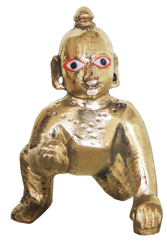 Brass Laddu Gopal God Idol Statue