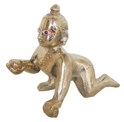 Brass Laddu Gopal God Idol Statue