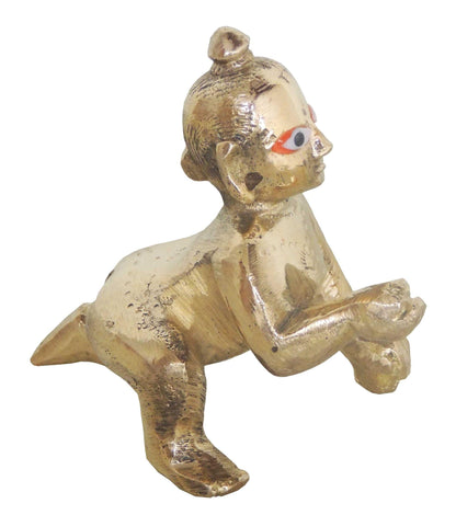 Brass Laddu Gopal God Idol Statue