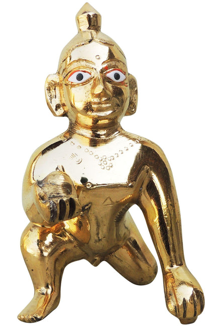 Brass Laddu Gopal God Idol Statue