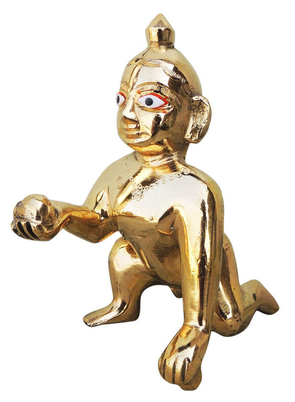 Brass Laddu Gopal God Idol Statue