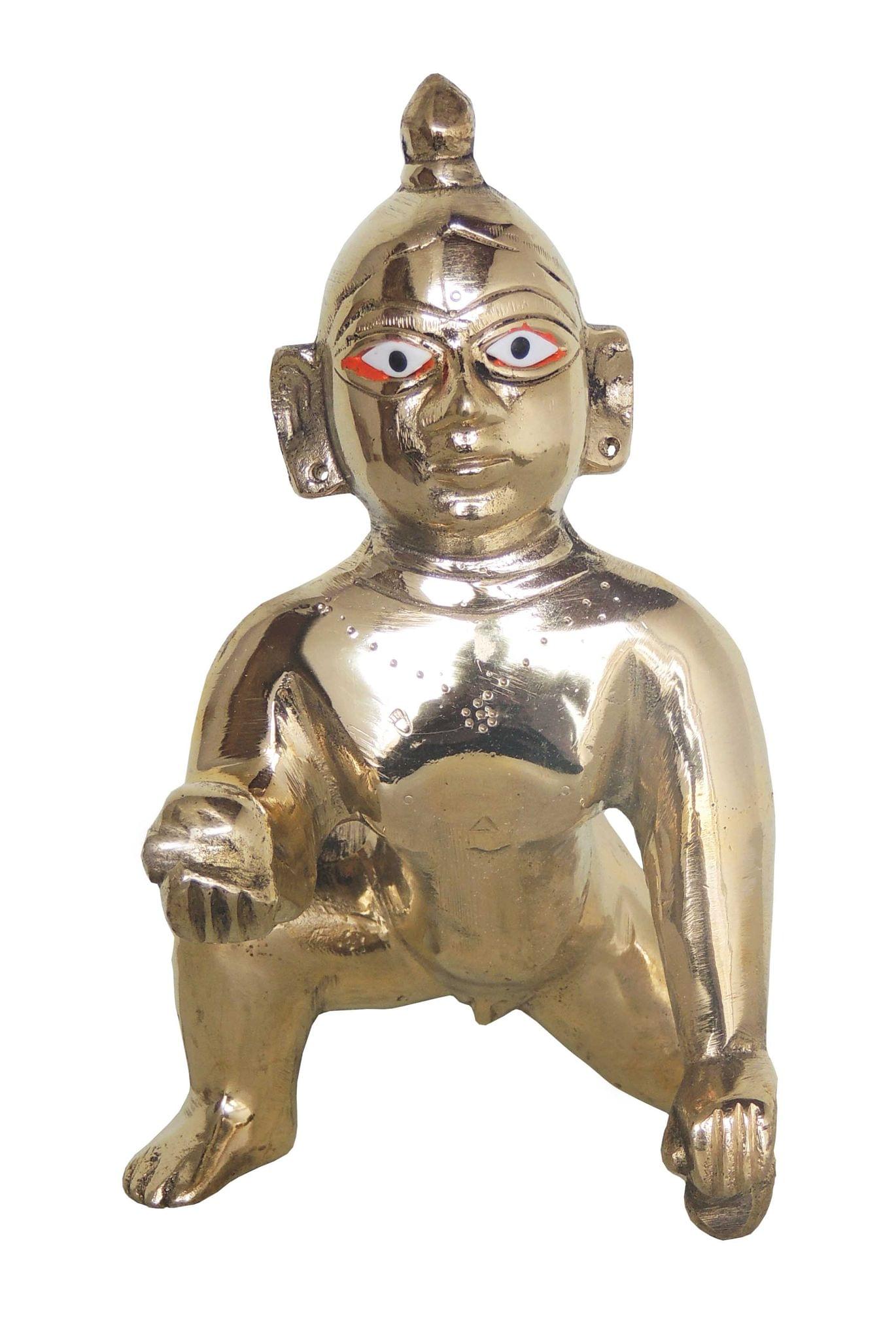 Brass Laddu Gopal God Idol Statue