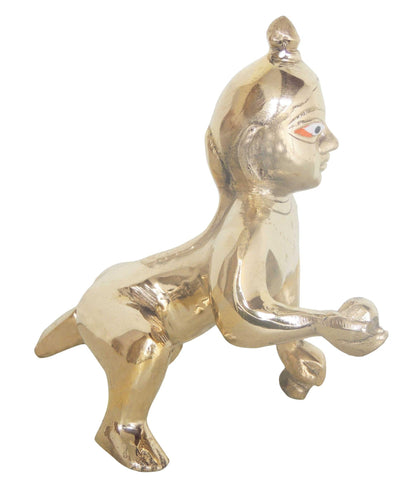 Brass Laddu Gopal God Idol Statue